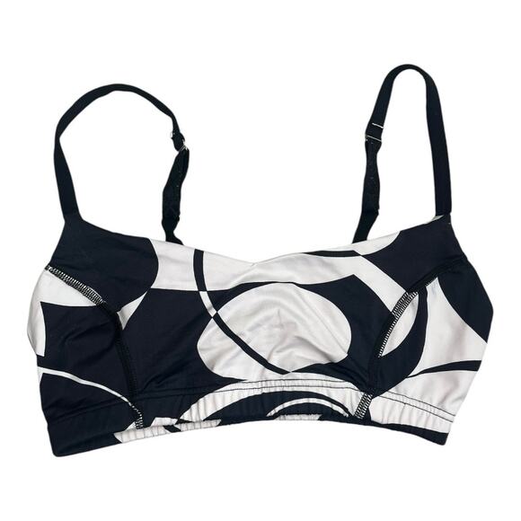 Mila Krasna black and white pattern sports bra adjustable straps small - Picture 1 of 2